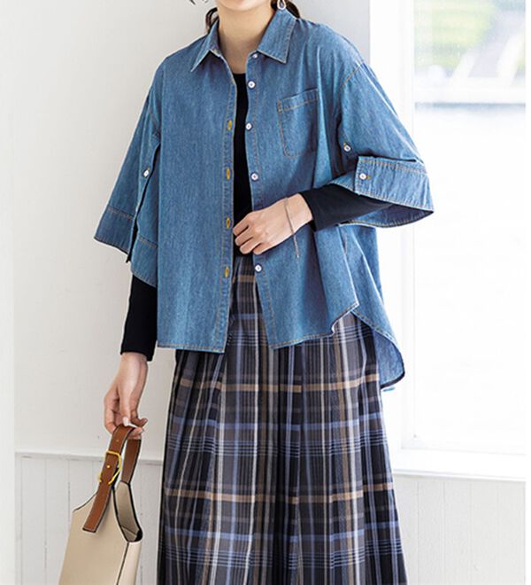 ミナペルホネンライトブルーデニムジャケット mina perhonen（Gジャン/デニムジャケット）のフリマアイテム一覧