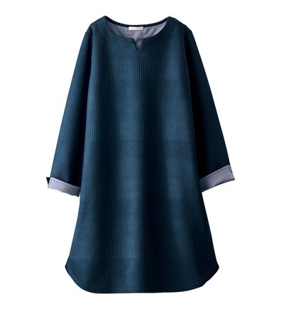 BELLUNA（ベルーナ）の「ボーダージャカード素材ワンピース（その他ワンピース）」