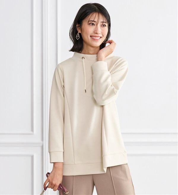 BELLUNA（ベルーナ）の「【新色追加】ワイドネックサイド切替プルオーバー（カットソー）」｜詳細画像