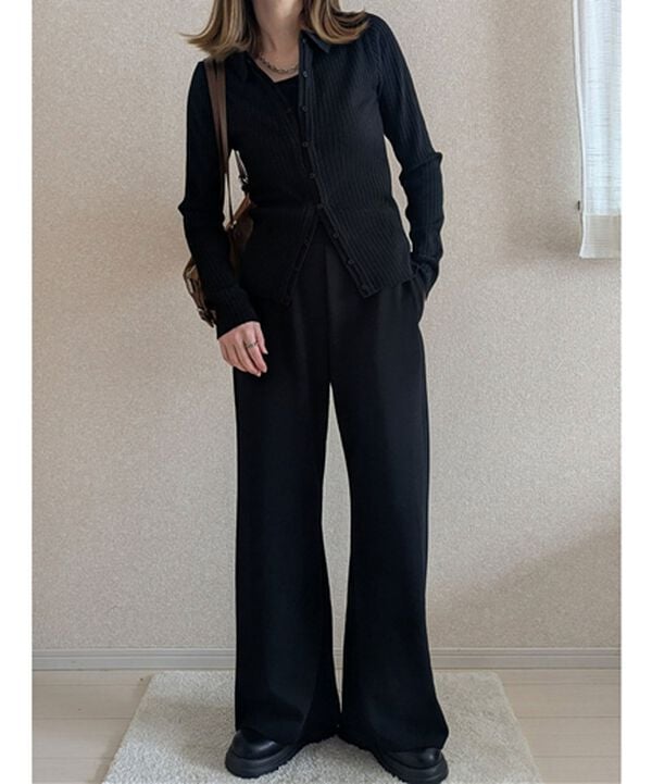 GeeRA（ジーラ）の「美脚見えカーブフレアパンツ（フルレングスパンツ）」｜詳細画像