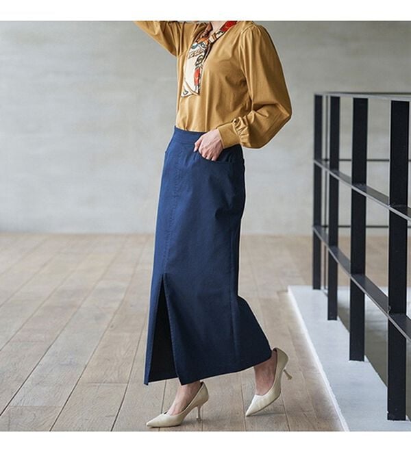 RANAN（ラナン）の「スカーフ付キレイ見えカットソーブラウス（ブラウス）」｜詳細画像