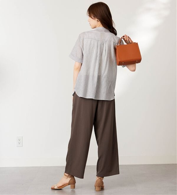 BELLUNA（ベルーナ）の「綿100％バンドカラーシャツブラウス（ブラウス）」｜詳細画像
