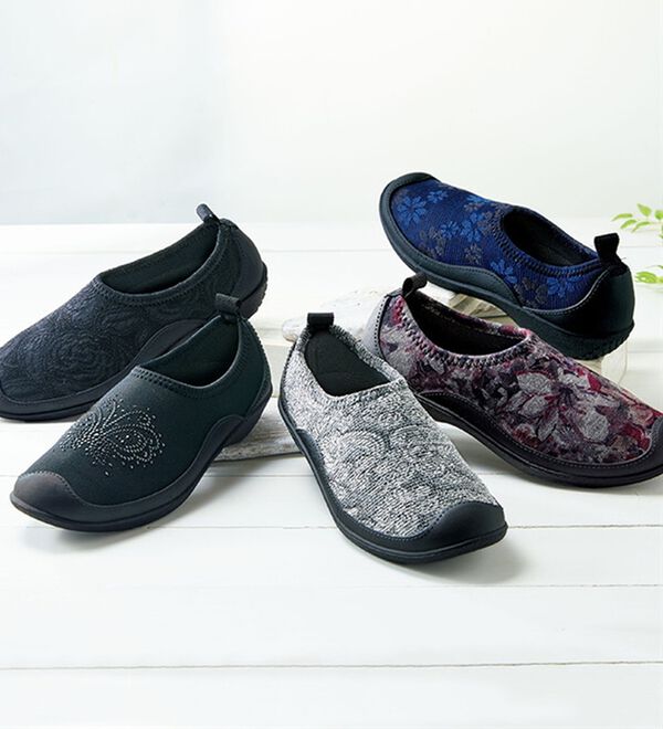 BELLUNA（ベルーナ）の「改良版幅広のびの～びクッションシューズ（スリッポン）」｜詳細画像