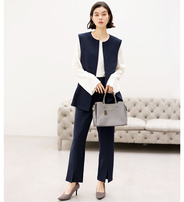 GeeRA（ジーラ）の「【入卒式/セレモニー】ペプラムベストセットアップスーツ（パンツスーツ）」｜詳細画像