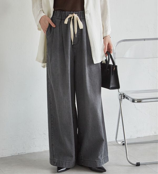 RANAN（ラナン）の「2タックワイドイージーデニムパンツ（フルレングスパンツ）」｜詳細画像