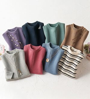 ルフラン（ルフラン）の「綿１００％ゆったりミラノリブニット（ニット・セーター）」｜詳細画像