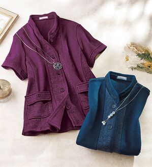 ルフラン（ルフラン）の「【２色組】軽くてふんわりジャカードベスト（ベスト）」｜2色組