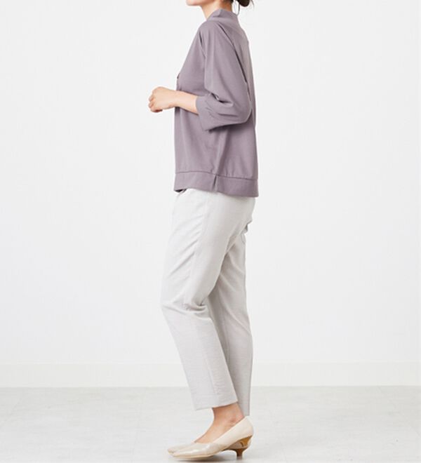 BELLUNA（ベルーナ）の「ヒンヤリ綿混ワイドネックプルオーバー（カットソー）」｜詳細画像