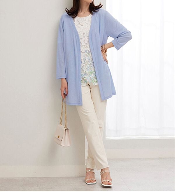 BELLUNA（ベルーナ）の「着映える花柄レースカーデアンサンブル（アンサンブル）」｜詳細画像