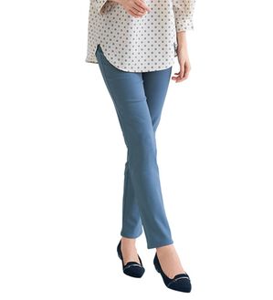 BELLUNA（ベルーナ）の「サイズ満載！伸びる裏起毛パンツ（フルレングスパンツ）」｜ダスティブルー