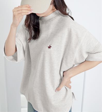 Viola e Viola（ヴィオラ エ ヴィオラ）の「【ビバリーヒルズポロクラブ】ミニ裏毛ロールアップワイドTシャツ（Tシャツ）」