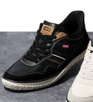 「＜ＥＤＷＩＮ＞脱ぎ履き簡単！カジュアルシューズ（メンズスニーカー）」｜ヒモブラック