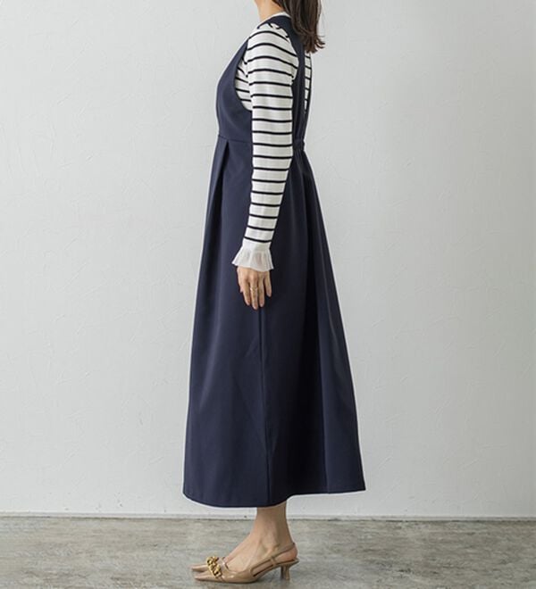 Pierrot（ピエロ）の「ウエストマークジャンパースカート（ジャンパースカート）」｜詳細画像