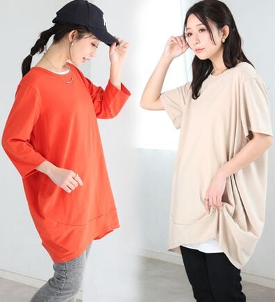 A HAPPY MARILYN（アハッピーマリリン）の「【Ｍ～８Ｌ】選べる袖！コク－ンシルエットチュニック（チュニック）」