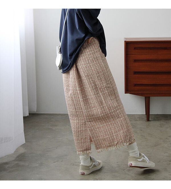 GeeRA（ジーラ）の「ファンシーツイードタイトスカート（ロングスカート）」｜詳細画像