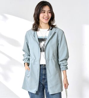 BELLUNA（ベルーナ）の「はっ水加工ドロスト使い軽量パーカー（その他ジャケット）」｜サックス