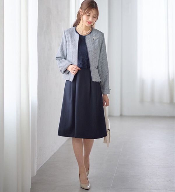 GeeRA（ジーラ）の「【入卒式/セレモニー】ツイード着回し５点セットスーツ　２ジャケット＆パンツ＆ワンピ（その他スーツ）」｜詳細画像