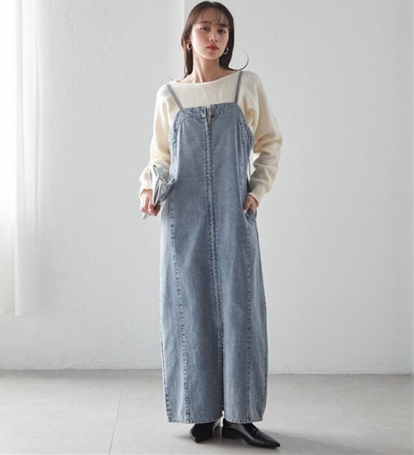 RANAN（ラナン）の「フロントジップデニムジャンスカ（その他ワンピース）」｜詳細画像
