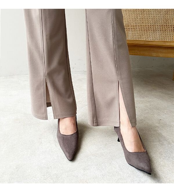 GeeRA（ジーラ）の「楽ちん！ストレッチスリットスラックスパンツ（フルレングスパンツ）」｜詳細画像