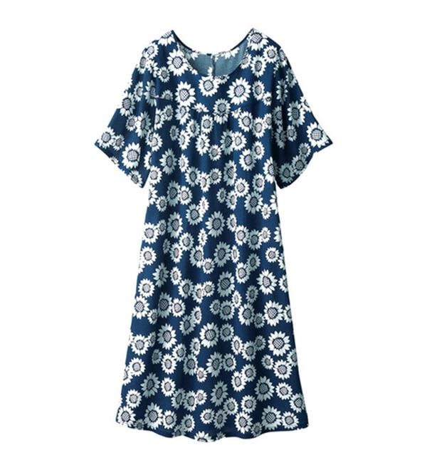 「【２色組】夏にうれしいムームーワンピ（パジャマ・ルームウェア）」｜詳細画像