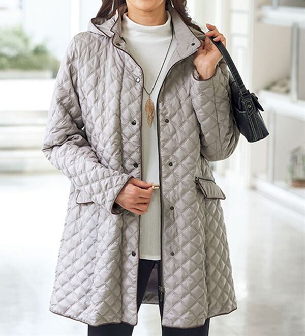 配色使い中わたキルティングコート - ベルーナ【公式】 