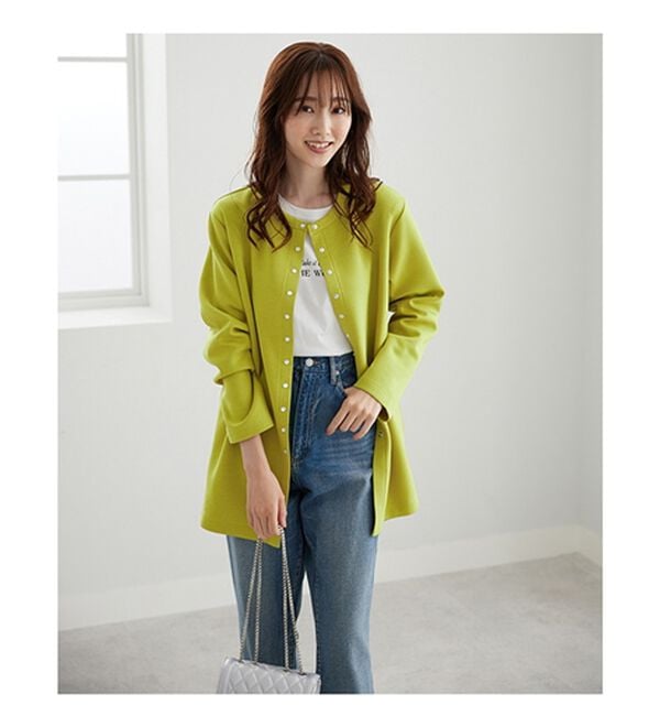 BELLUNA（ベルーナ）の「時短コーデ！ダンボール素材ロングカーデアンサンブル（アンサンブル）」｜詳細画像