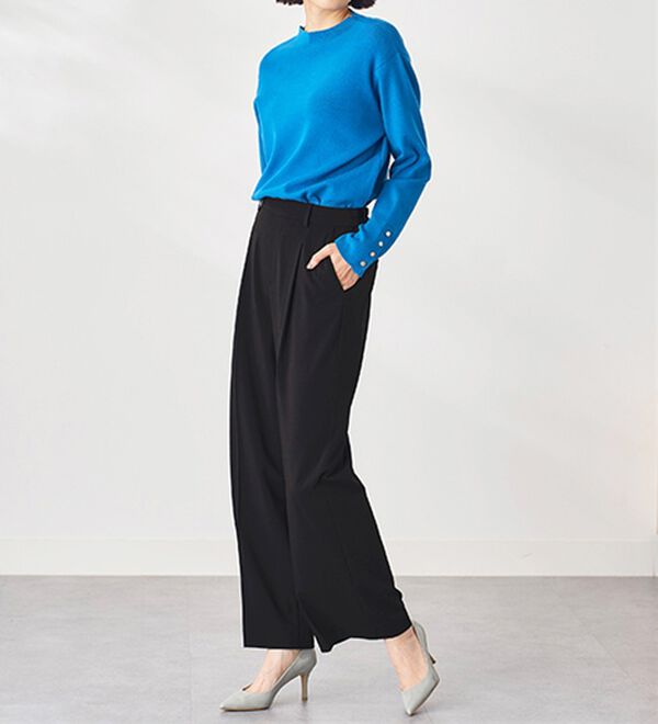 BELLUNA（ベルーナ）の「サマ見え！美脚タック使いワイドパンツ（ワイドパンツ・ガウチョ）」｜詳細画像