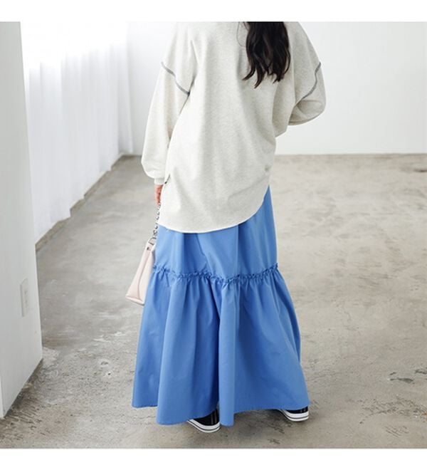 GeeRA（ジーラ）の「ギャザーティアードスカート（ロングスカート）」｜詳細画像