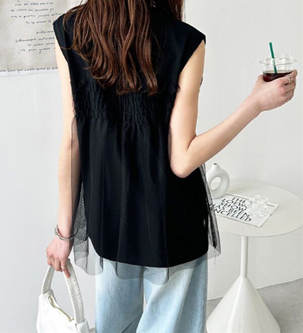 GeeRA（ジーラ）の「チュールドッキングＴ（カットソー）」｜詳細画像