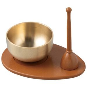 「ミニおりんセット「メモリン」（仏壇・仏具）」｜ライトブラウン