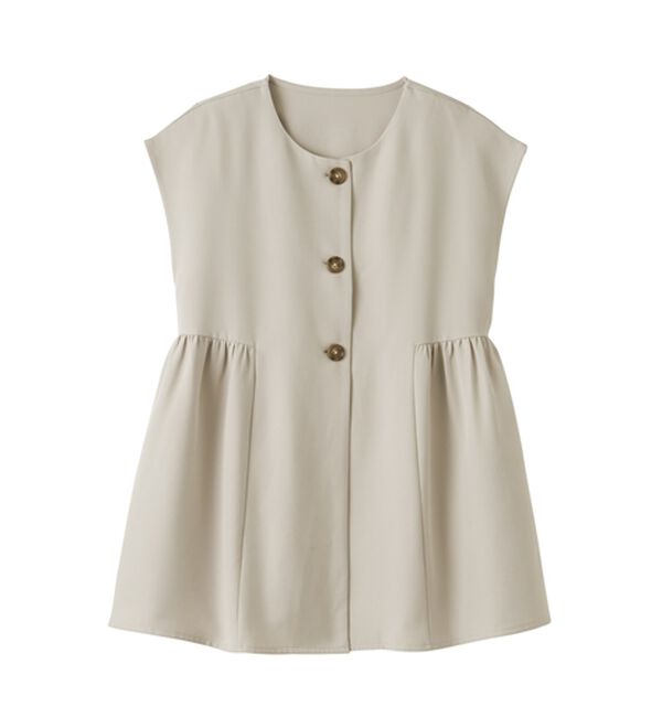 RANAN（ラナン）の「洗える！ペプラムギャザーベストセットアップ（パンツスーツ）」｜詳細画像