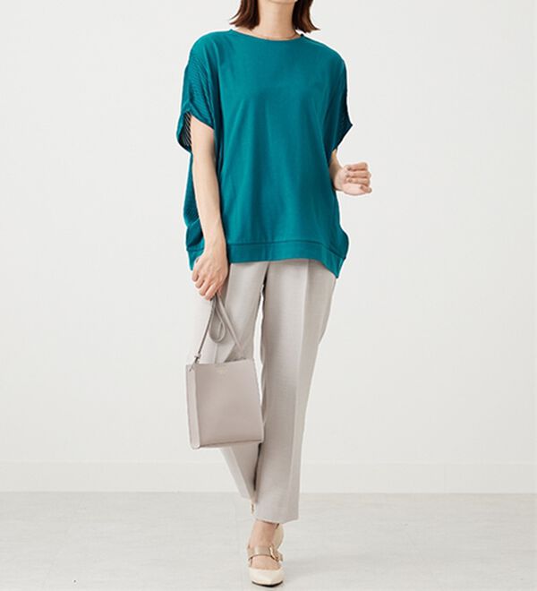 BELLUNA（ベルーナ）の「サイドシャドーストライプ切替チュニック（チュニック）」｜詳細画像