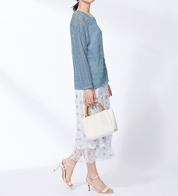 BELLUNA（ベルーナ）の「透かし編ニットカーディガン（ニットカーディガン）」｜詳細画像