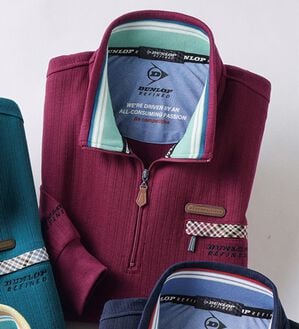 「＜ダンロップ・リファインド＞アクティブハーフジップトレーナー（メンズトレーナー）」｜ワイン