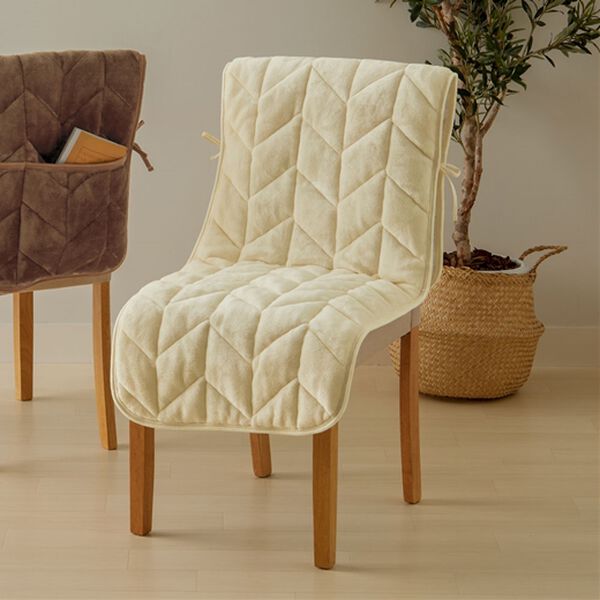 iellio（イエリオ）の「あったかフランネルチェアカバー＜座椅子カバー・こたつ椅子カバー・吸湿発熱・抗菌防臭＞（チェアカバー・チェアパッド）」｜詳細画像