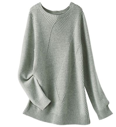 BELLUNA（ベルーナ）の「編地変化シンプルニットプルオーバー（ニット・セーター）」