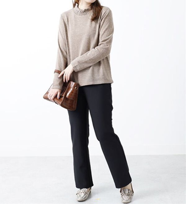 BELLUNA（ベルーナ）の「ハイテンション美脚ブーツカットパンツ（フルレングスパンツ）」｜詳細画像