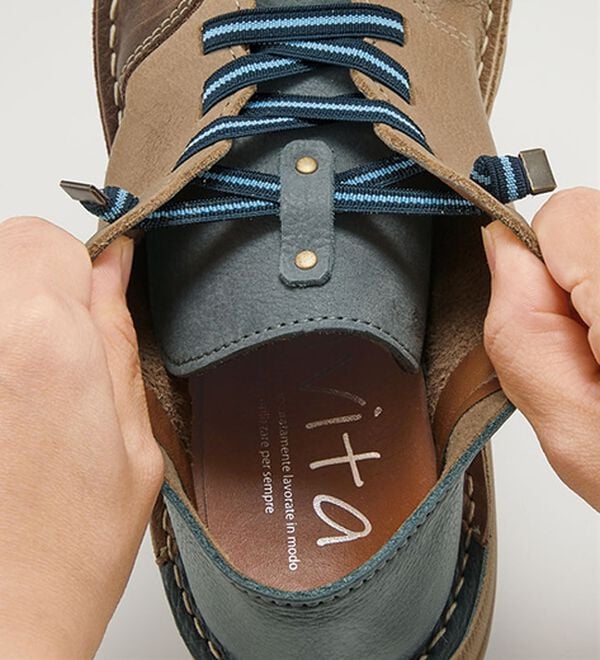 ルフラン（ルフラン）の「アビータ　足にやさしい４Ｅ牛革配色シューズ（スニーカー）」｜詳細画像