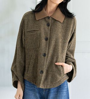 BELLUNA（ベルーナ）の「ロングコートまではいらない日に　ウール調ショートコート（ショートコート）」｜ブラウン系