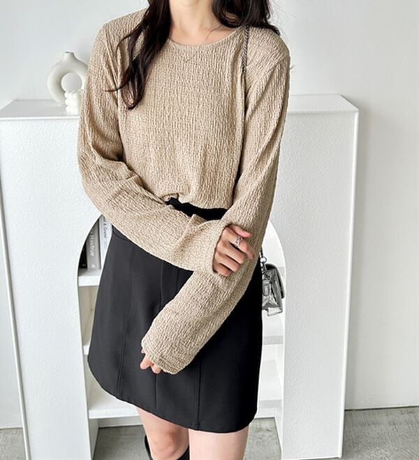 GeeRA（ジーラ）の「クルーネックジャガードプルオーバー（カットソー）」｜詳細画像