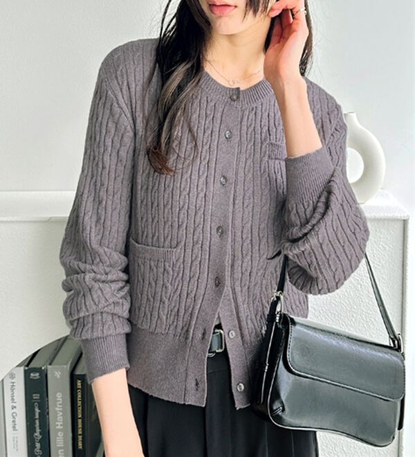 GeeRA（ジーラ）の「ミニケーブルニットカーディガン（その他カーディガン）」｜詳細画像