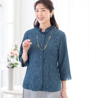 ルフラン（ルフラン）の「上品レースのブラウスジャケット（ブラックフォーマル（喪服・礼服））」｜詳細画像
