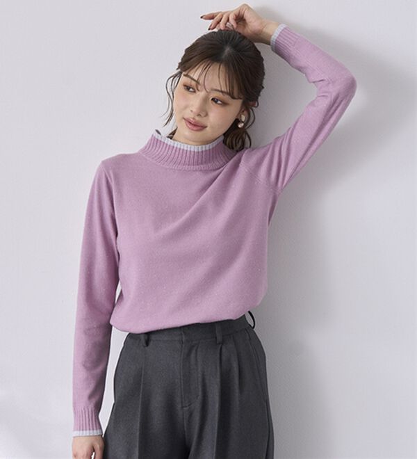 BELLUNA（ベルーナ）の「チクチクしない！ラメ入りウォッシャブルセーター（ニット・セーター）」｜詳細画像