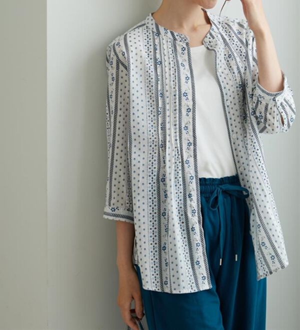 BELLUNA（ベルーナ）の「綿１００％ピンタックデザインブラウス（ブラウス）」｜詳細画像