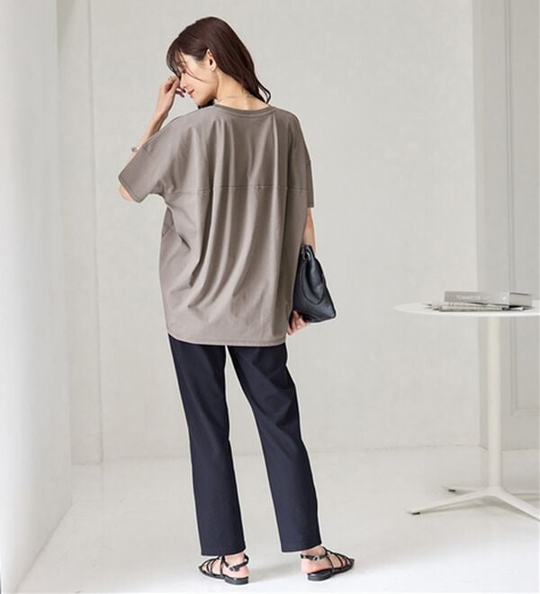 BELLUNA（ベルーナ）の「シュッと体型カバー！コクーンTシャツ（カットソー）」｜詳細画像