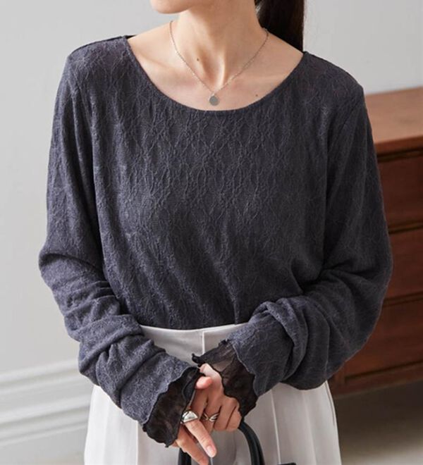 RANAN（ラナン）の「リバーシブルシアーレースＴ（カットソー）」｜詳細画像