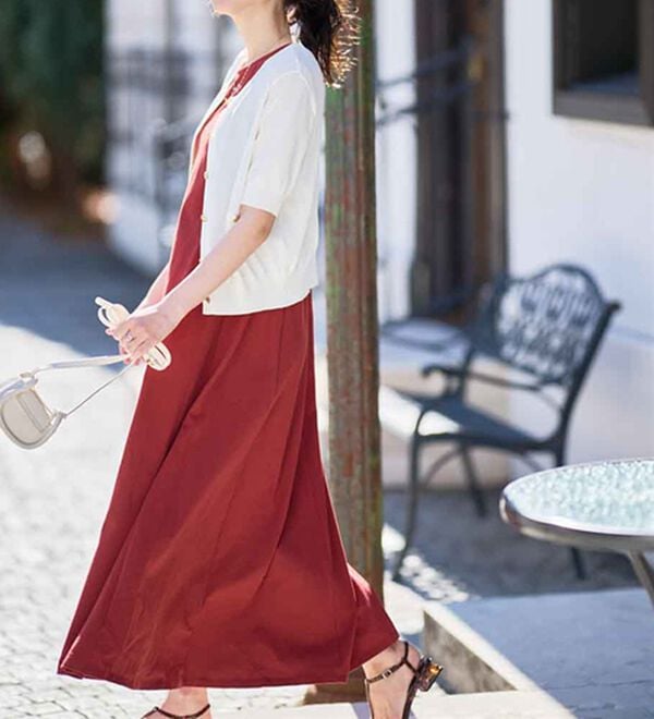 RANAN（ラナン）の「綿１００％フレアーロングワンピース（ロングワンピース）」｜詳細画像