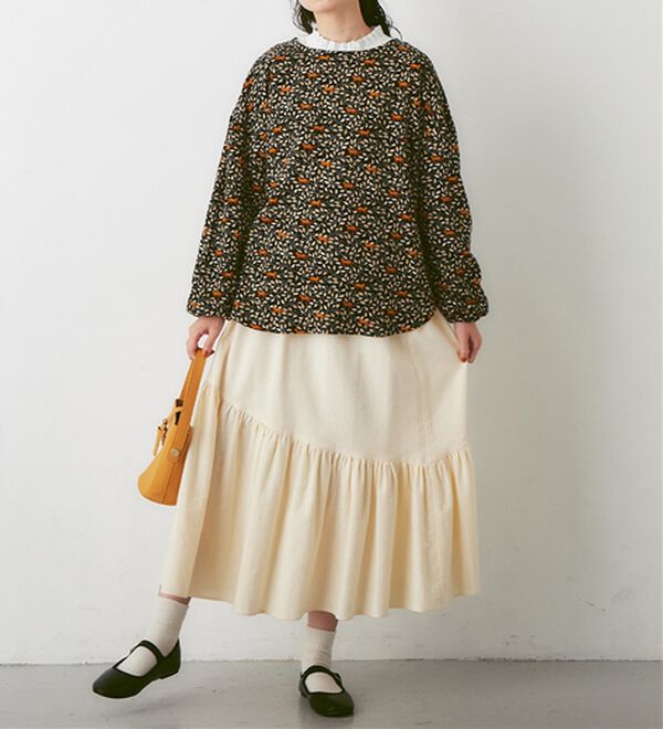 Viola e Viola（ヴィオラ エ ヴィオラ）の「綿１００％スモッキング衿＆袖プチハイトップス（カットソー）」｜詳細画像