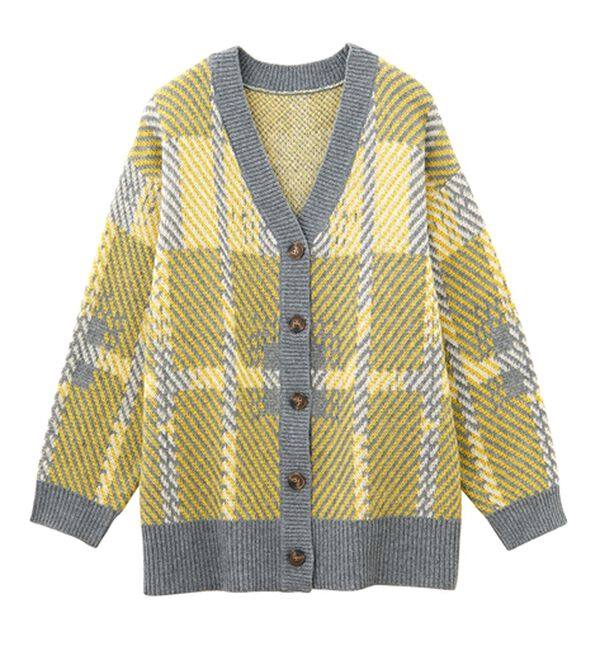 RANAN（ラナン）の「ビッグタータンオーバーカーデ（ニットカーディガン）」｜詳細画像