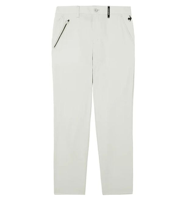 「＜ルコック＞ゴルフ　ミニトライアングル地柄テーパードパンツ（メンズフルレングスパンツ）」｜ライトグレー